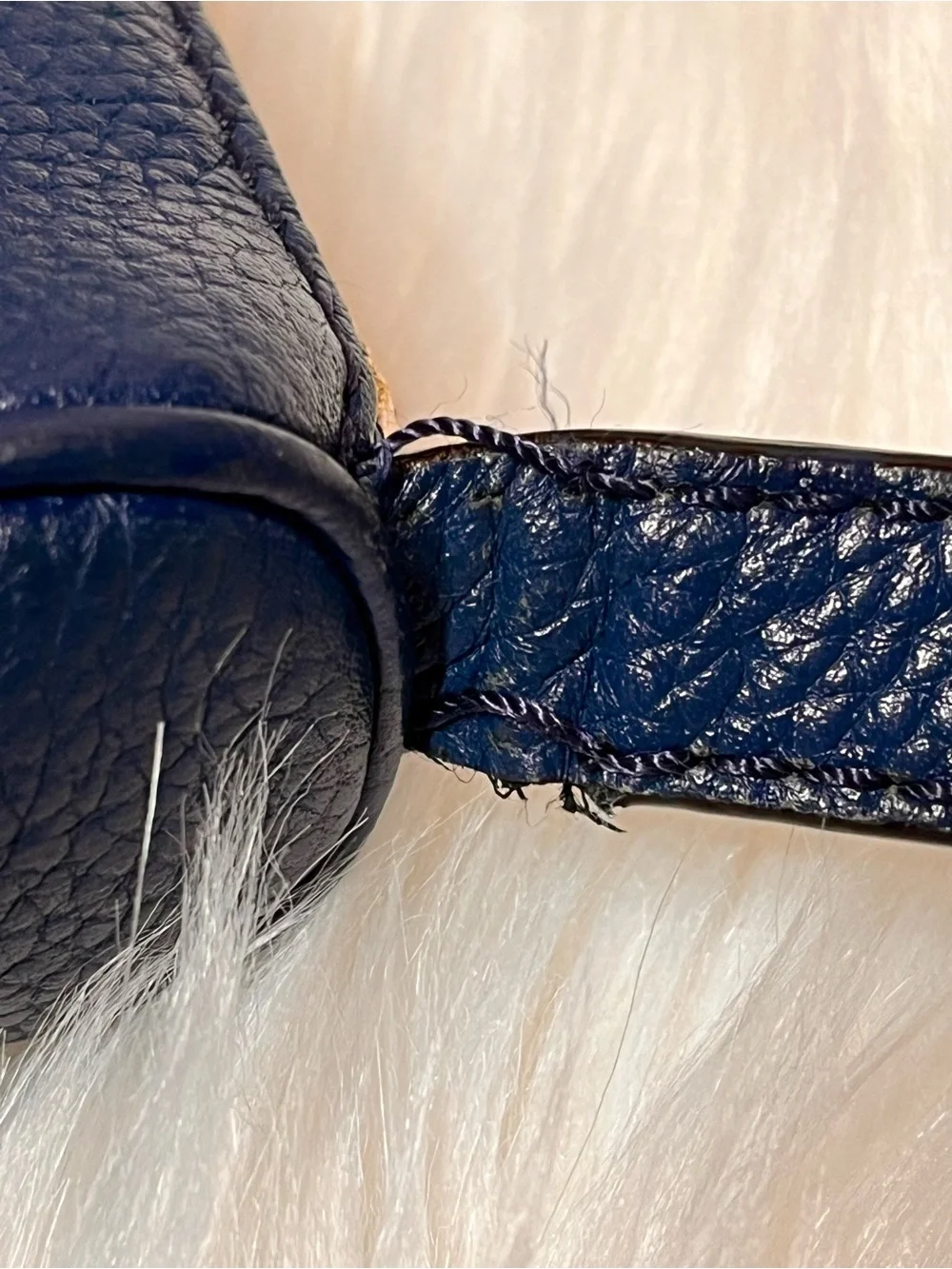 kate spade Navy Pebbled Leather Crossbody with Gold Hardware